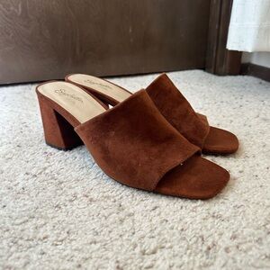 Signature Women's Rich Brown Suede Mules